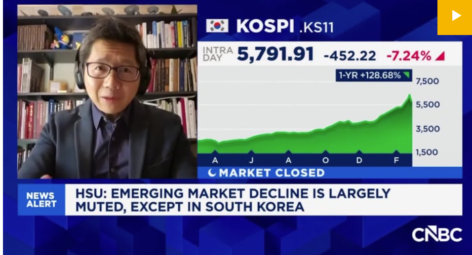 CNBC: Asia Markets and Tech Are Relatively Insulated from Geopolitical Risk, but Korea Is an Outlier